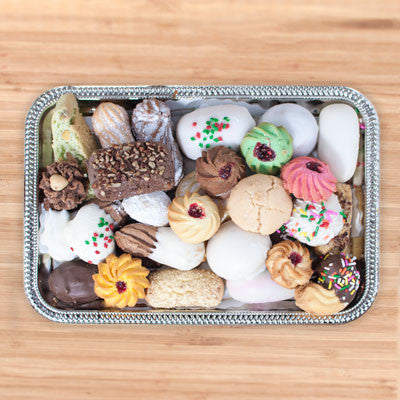 Pre-Assorted Cookies on Stainless Steel Platter